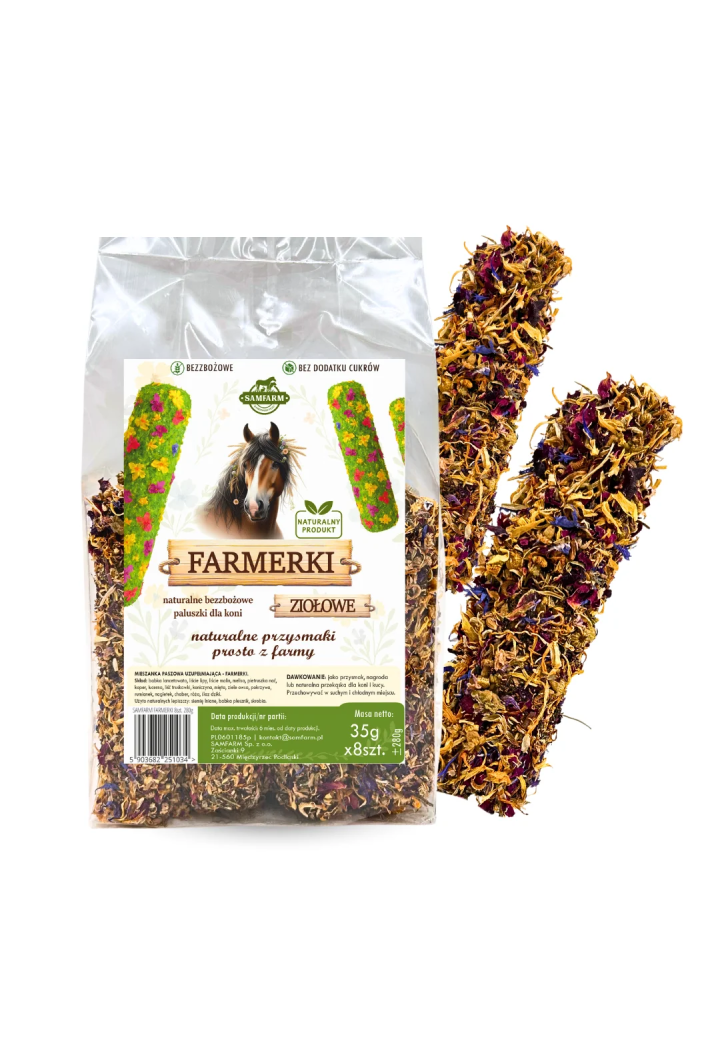Dita a base di erbe per cavalli da fattoria SAMFARM 8 pcs