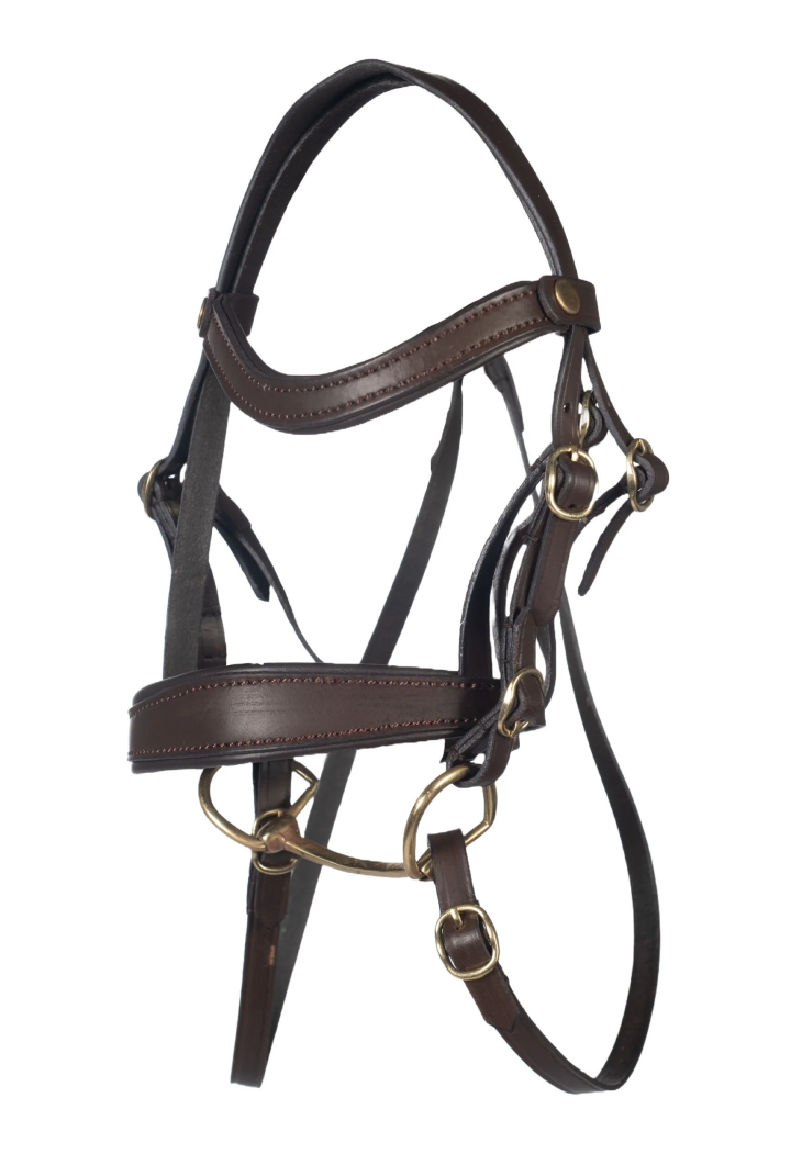 Testiera HKM HobbyHorsing Basic marrone