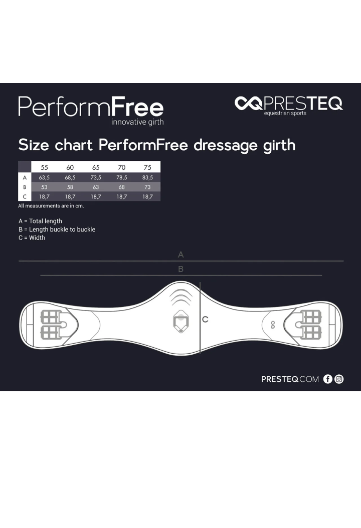 Sottopancia Dressage anatomico PresTEQ Perform Free