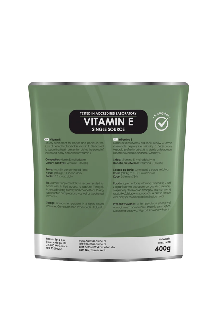 HOLISTA vitamina E singola fonte 400g supplemento