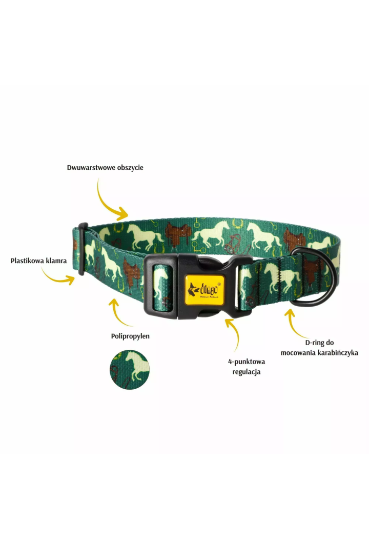 DINGO City Horse verde 23-34cm colletto regolabile