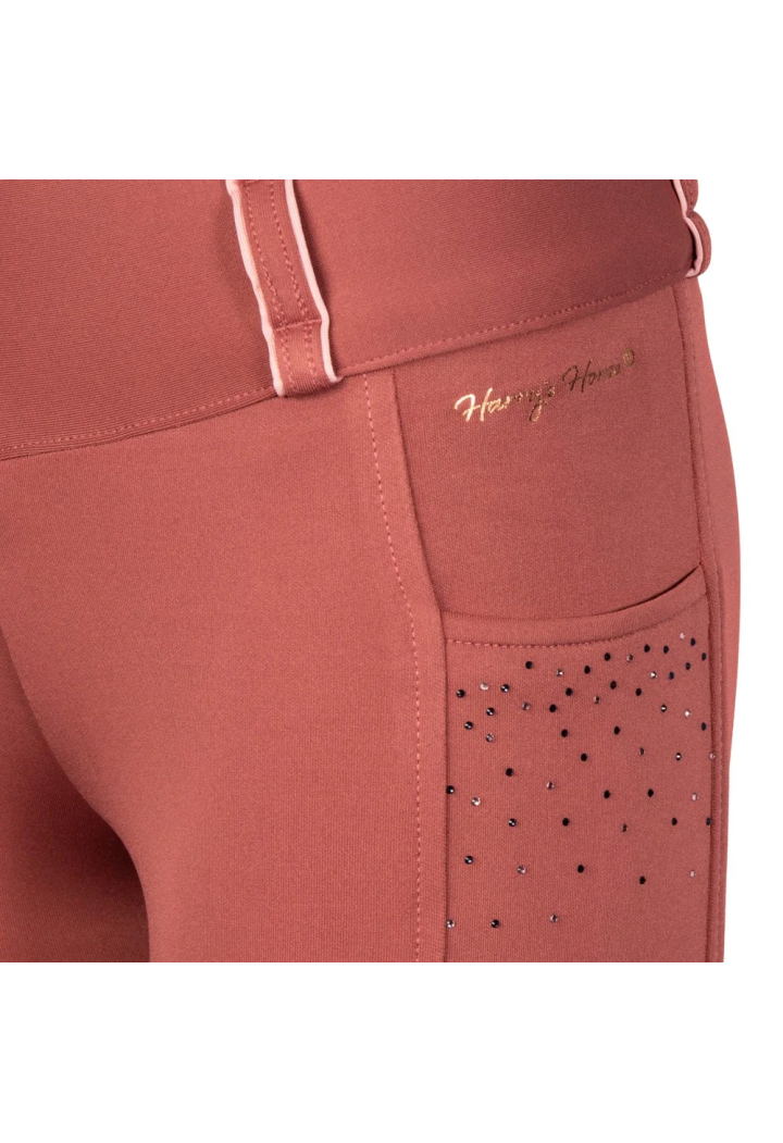 Pantaloni da equitazione Harry's Horse Equitights Diva Mauvewood giovani giovani 26 SS