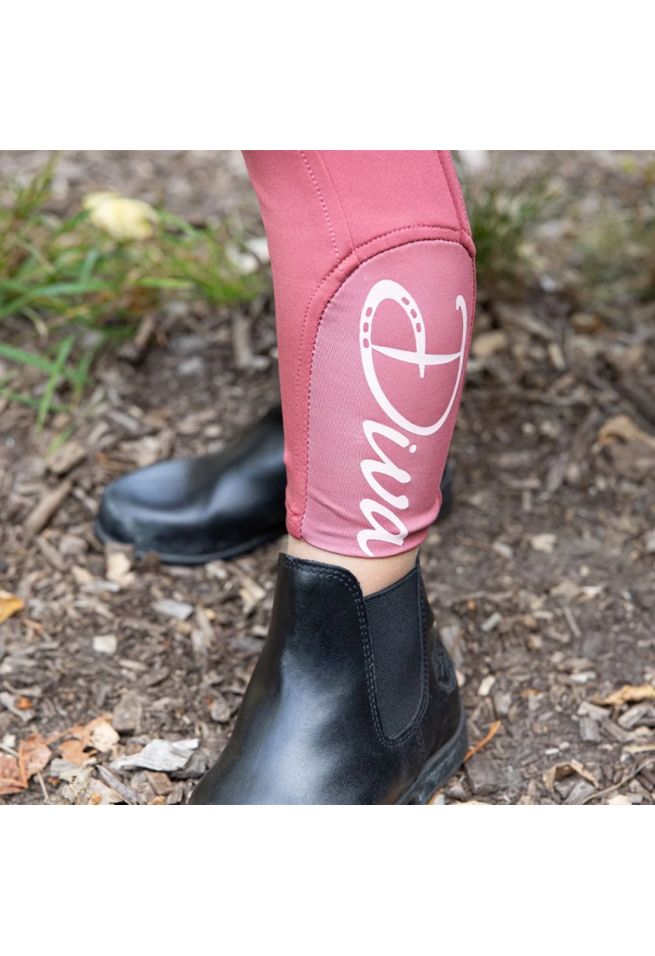Pantaloni da equitazione Harry's Horse Equitights Diva Mauvewood giovani giovani 26 SS