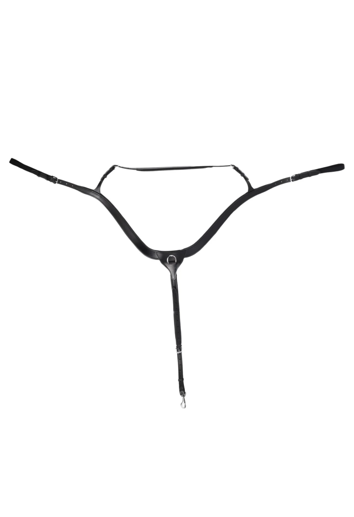 Pettorale con ponte in pelle regolabile QHP Ponte lungo