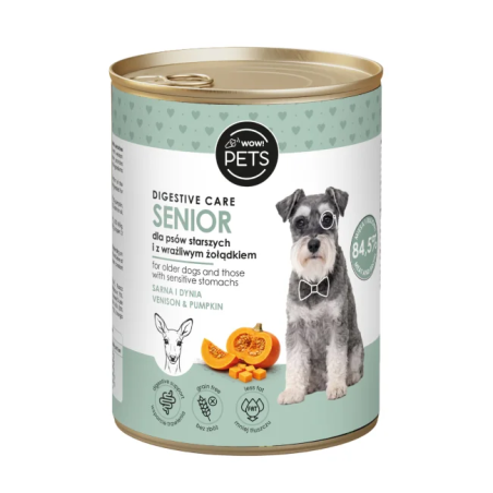 WOW!PETS Karma per cani Senior Sarna & Zucca 400g