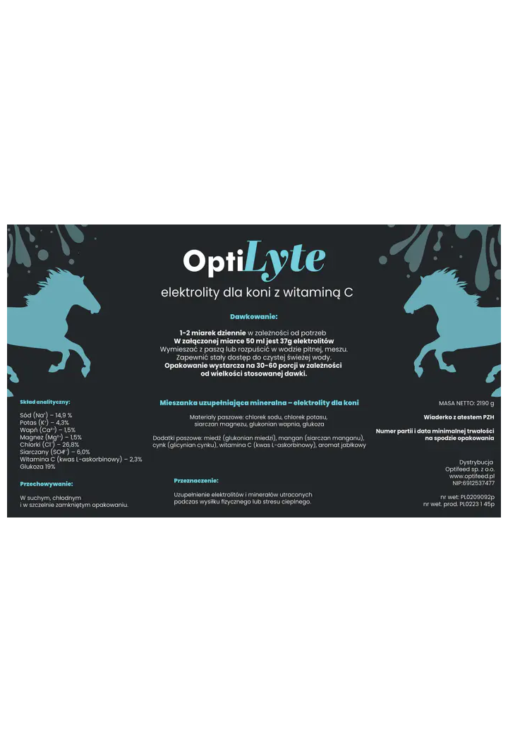 Elettroliti OPTI-FEED Optilyte +vitamine C polvere 2190g