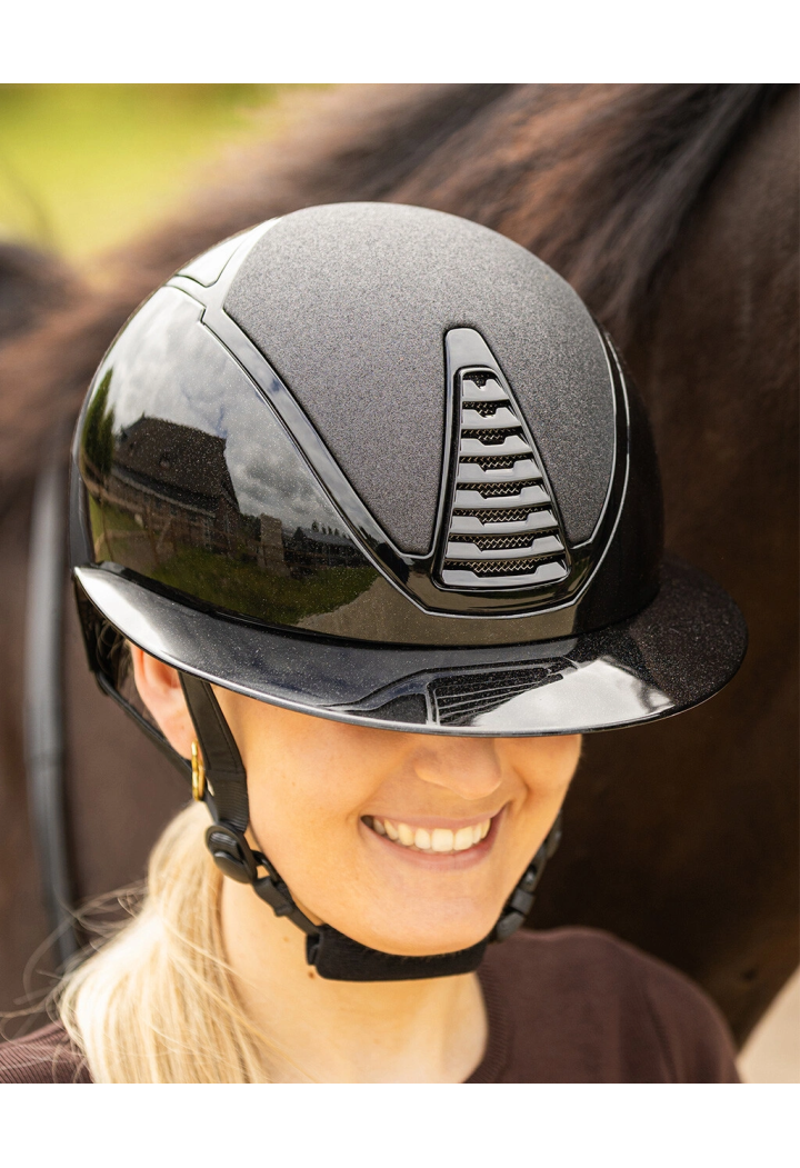 Casco da equitazione QHP Glendale Polo Visiera