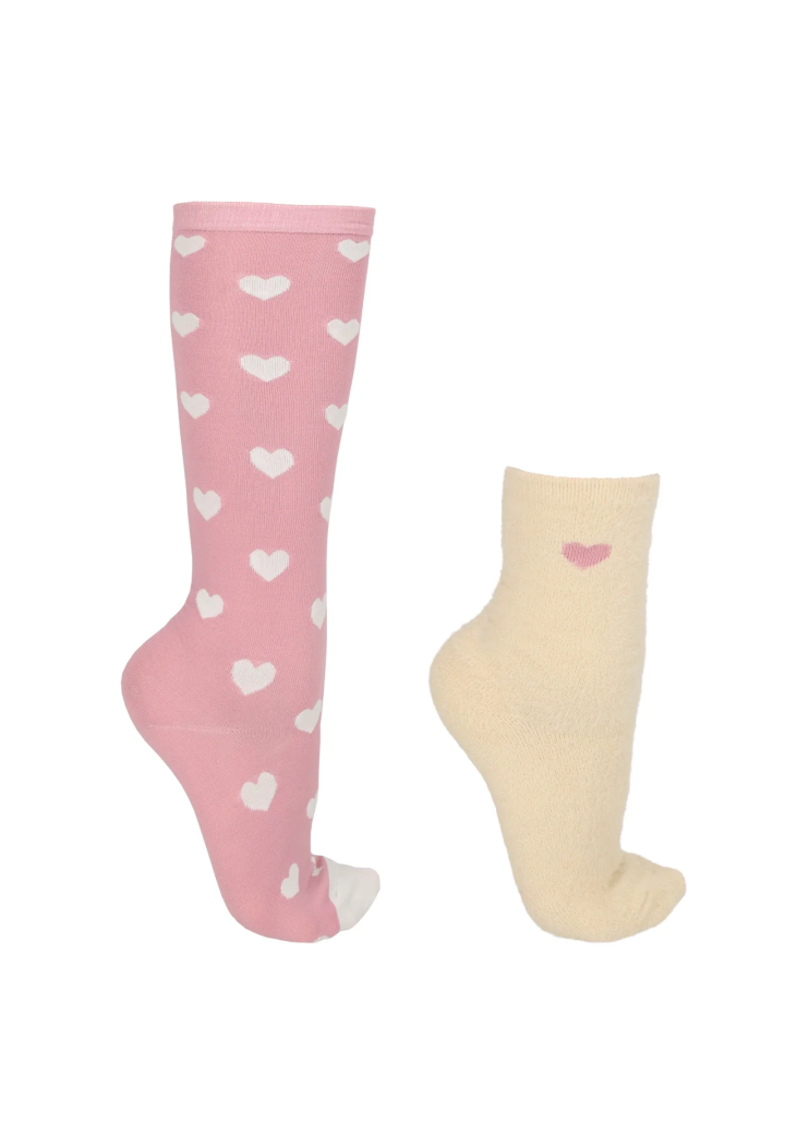 QHP calze Gift Box FluffyHeart 2 coppia