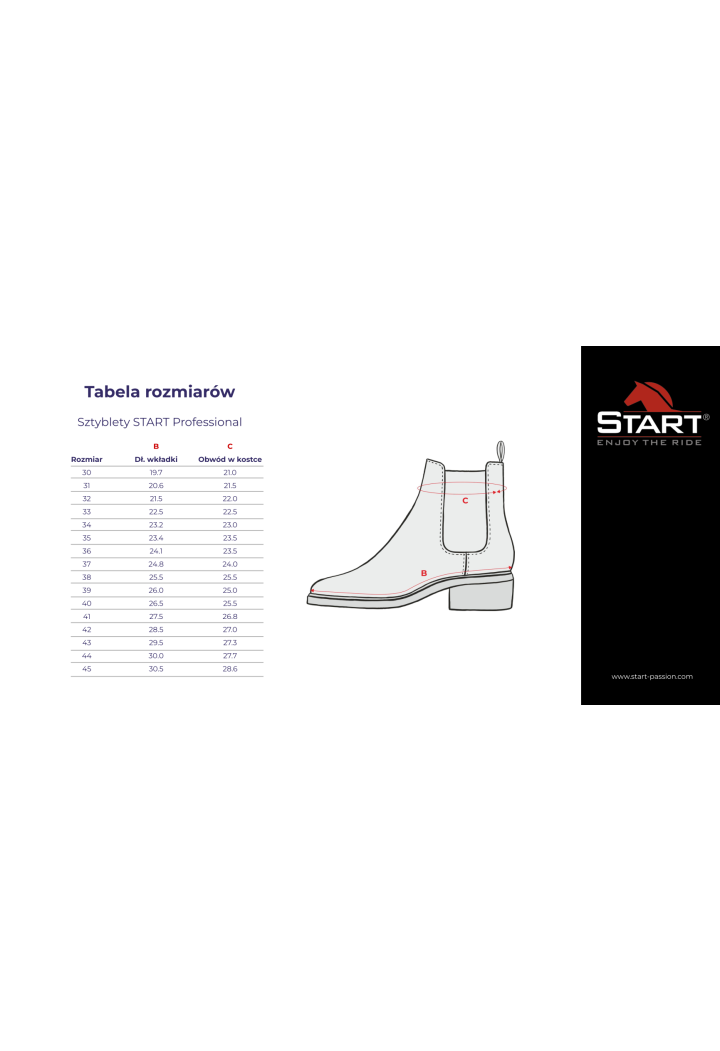 Stivaletti da equitazione START Professional