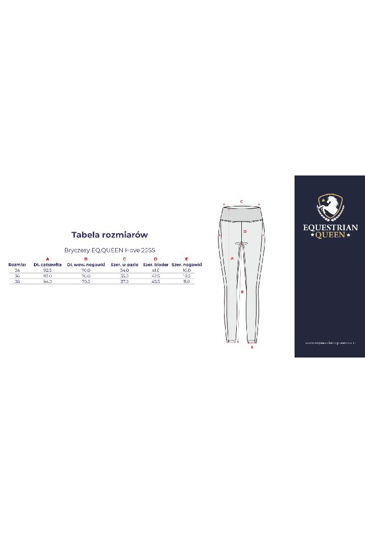 Pantaloni da equitazione EQ.QUEEN Hove femmina 25SS