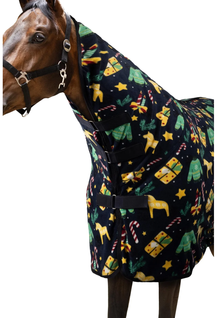 Coperta in pile HORZE Christmas Sweater 26AW